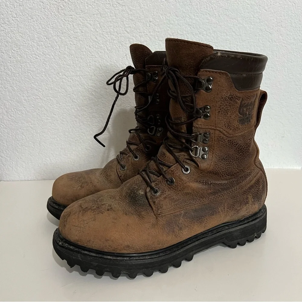 Cabela's Brown Leather Work Boots Thinsulate Goretex & Goodyear Outsoles 9.5 D